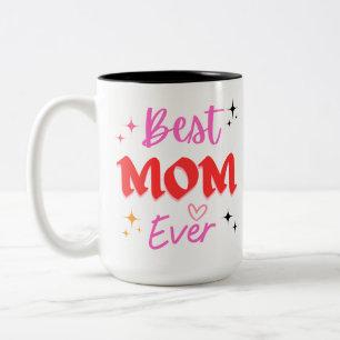 Tasse 2 Couleurs Photo Collage moderne et Happy Mothers Day Cadeau