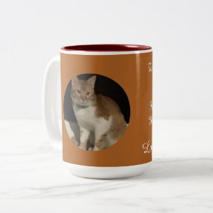 Tasse 2 Couleurs Photo de chat mignon Texte