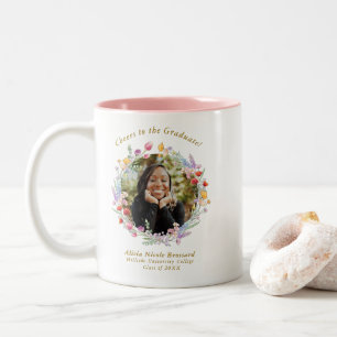 Tasse 2 Couleurs Photo de fleur sauvage pour l'obtention du diplôme