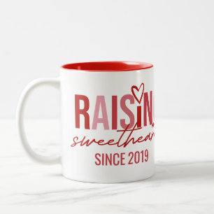 Tasse 2 Couleurs Photo de la fête des amoureux pour maman qui élève