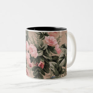 Tasse 2 Couleurs Photo de tissu floral traditionnel 