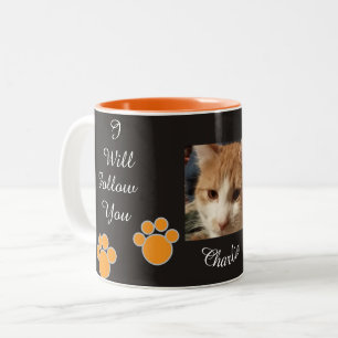Tasse 2 Couleurs Photo d'humour d'empreinte de patte de chat
