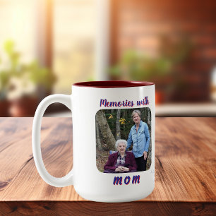 Tasse 2 Couleurs Photo Memories Maman Bleu/Rouge Presonlize