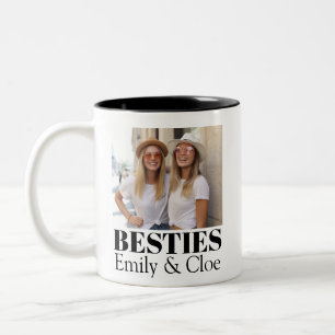 Tasse 2 Couleurs Photo Minimaliste Moderne Chic Meilleures Amies Am