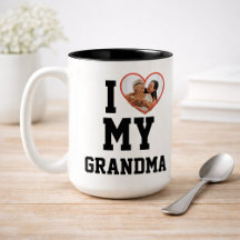 Photo personnalisé J'aime ma grand-mère