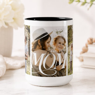 Tasse 2 Couleurs Photo personnalisé pour maman