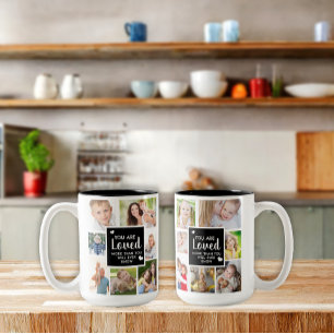 Tasse 2 Couleurs Photo personnalisé Tu es aimé