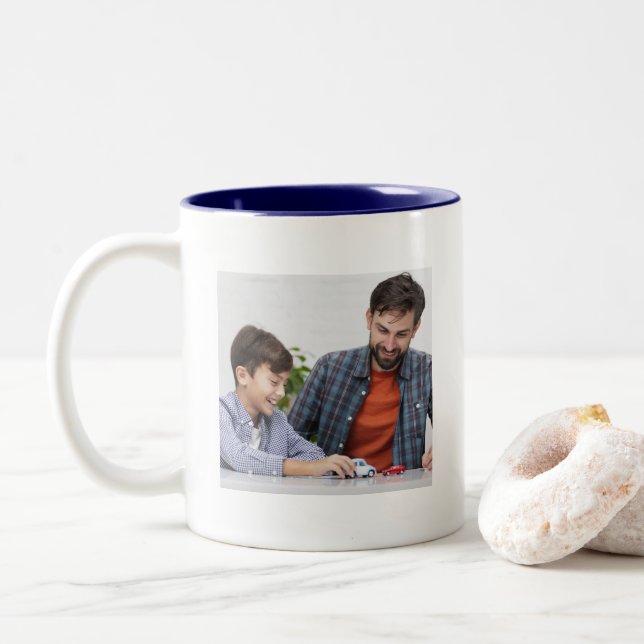 Tasse 2 Couleurs Photo personnalisée (Avec donut)