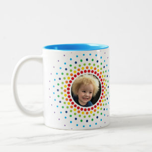 Tasse 2 Couleurs PHOTO RAINBOW MANDALA photo moderne pour enfants