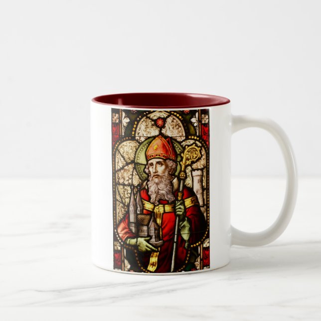 Tasse 2 Couleurs Photo Saint Patrick sur verre tendu (Droit)