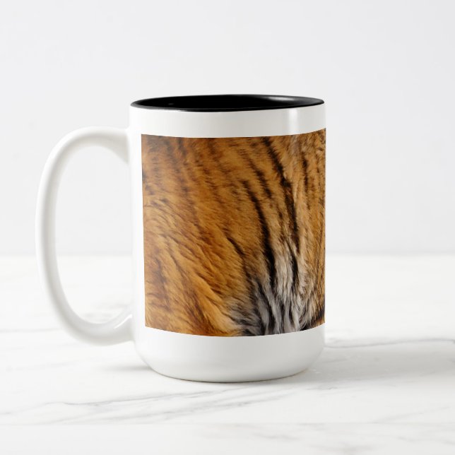 Tasse 2 Couleurs Photo Tiger Stripes Big Cat Wildlife (Gauche)