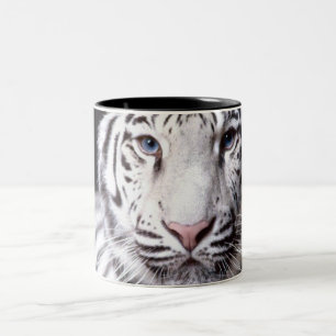 Tasse 2 Couleurs Photographie blanche de tigre de Bengale