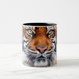Tasse 2 Couleurs Photographie masculine de peinture de tigre