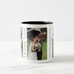 Tasse 2 Couleurs Photos modernes Mariage Merci<br><div class="desc">Carte de remerciements photo multi-mariage moderne pour vos invités qui se sont présentés pour soutenir et célébrer votre grand jour avec vous. Ajoutez facilement vos photos préférées,  les noms de mariée et mariée,  la date et un message personnalisé et la signature au verso.</div>
