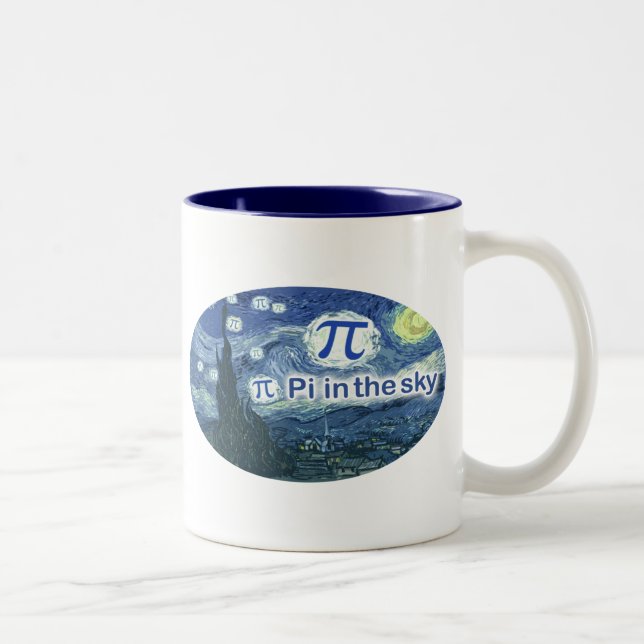 Tasse 2 Couleurs Pi dans le ciel (Droit)