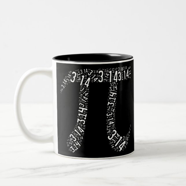 Tasse 2 Couleurs Pi Math Nerd (Gauche)