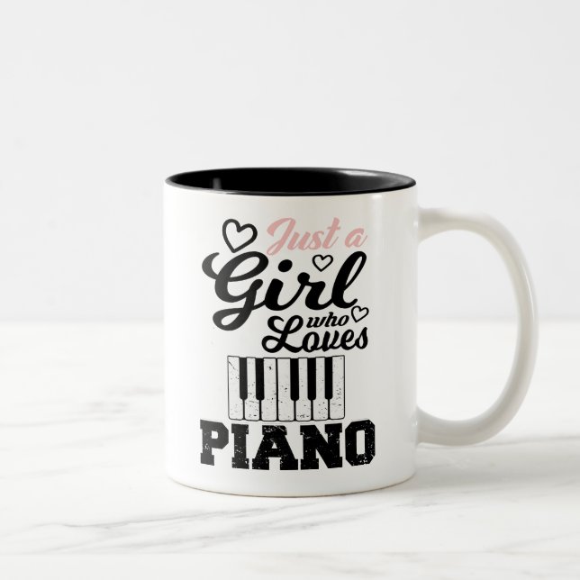 Tasse 2 Couleurs Piano Girl (Droit)