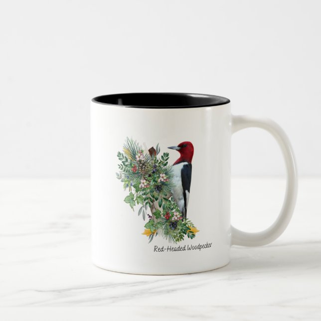 Tasse 2 Couleurs Pic à tête rouge (Droit)