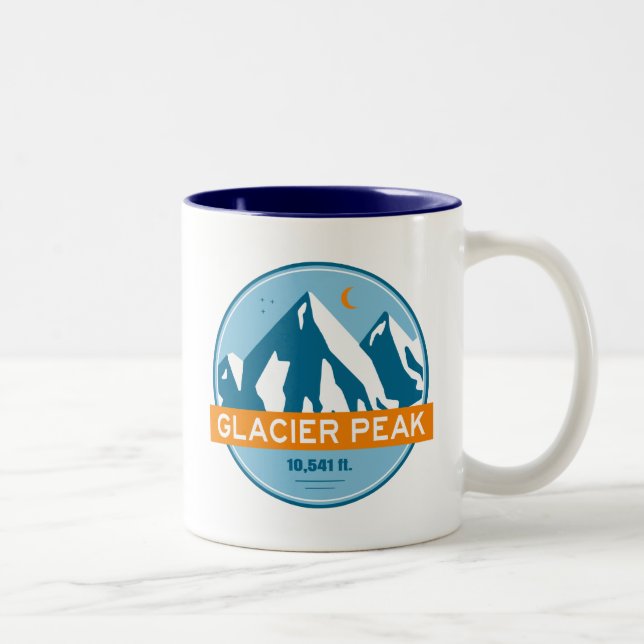 Tasse 2 Couleurs Pic Glacier Washington Étoiles Lune (Droit)
