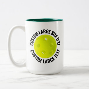 Tasse 2 Couleurs Pickleball & Grand Texte VERT CHASSEUR 445ml Perso