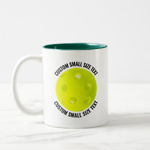Tasse 2 Couleurs Pickleball & Petit Texte VERT CHASSEUR 325ml Perso