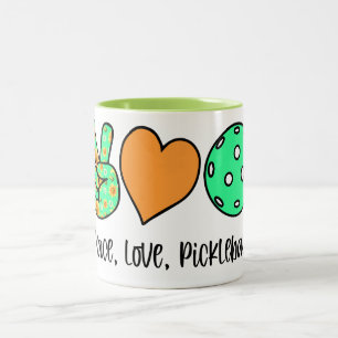 Tasse 2 Couleurs Pickleball Player Cadeau Paix, Amour, Pickleball