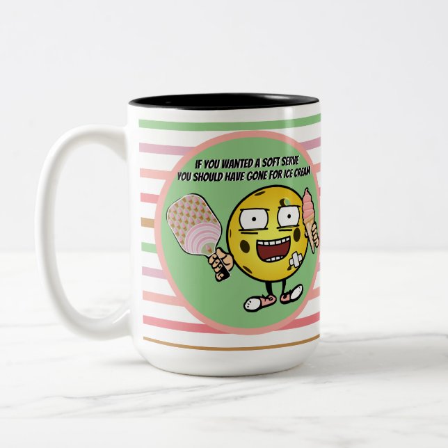 Tasse 2 Couleurs Pickleball Si Vous Voulez Soft Serve Aller Pour Gl (Gauche)