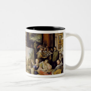 Tasse 2 Couleurs Pictura, Poesis et Musica dans un Pronkkamer