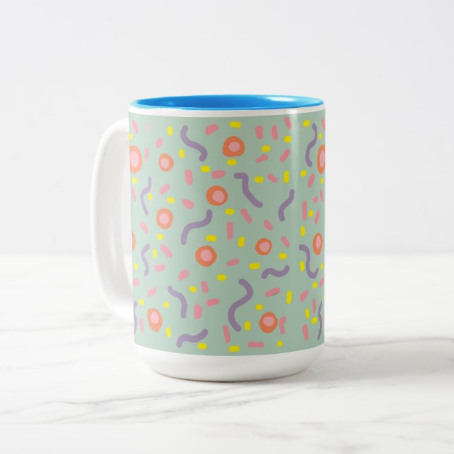 Tasse 2 Couleurs Pieds et lignes minimes (Devant gauche)