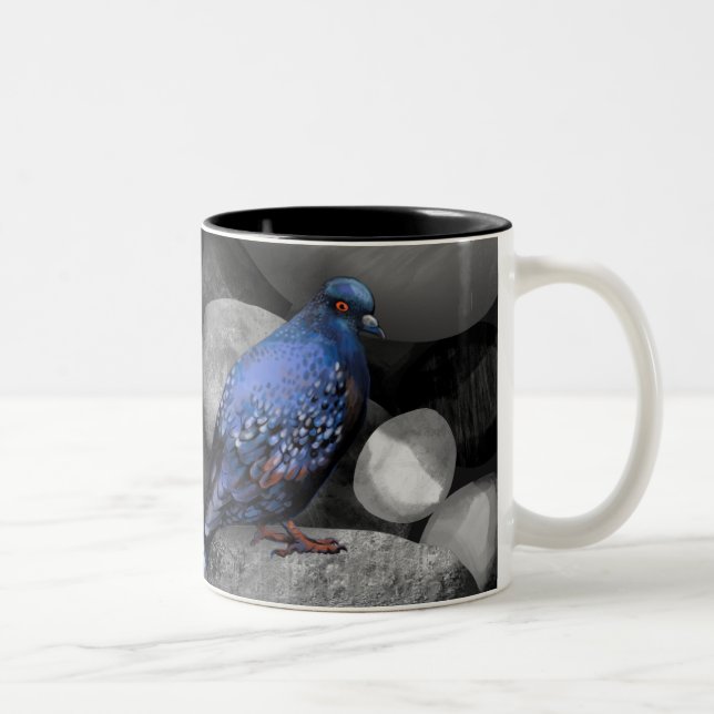 Tasse 2 Couleurs pigeon (Droit)