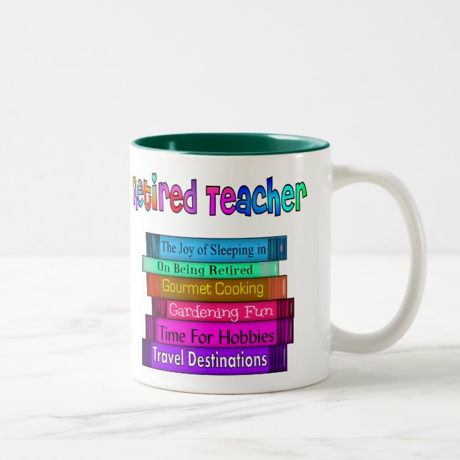 Tasse 2 Couleurs Pile retirée de cadeaux de professeur de (Droit)