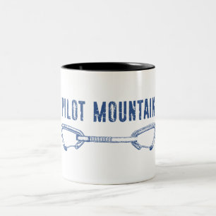 Tasse 2 Couleurs Pilot Mountain Caroline du Nord Escalade Tirette R