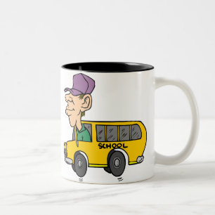 Tasse 2 Couleurs Pilote de bus scolaire