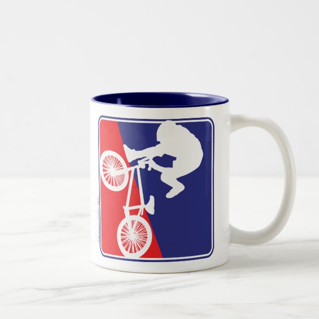 Tasse 2 Couleurs Pilote de vélo BMX (Droit)