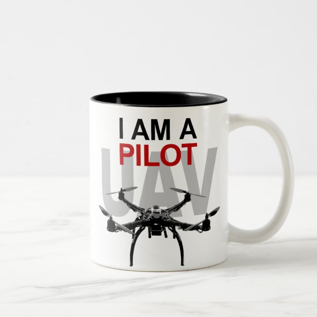 Tasse 2 Couleurs Pilote Quadcopter UAV Quadpilot (Droit)