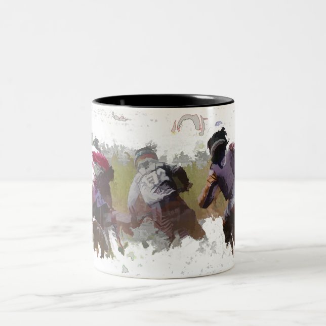Tasse 2 Couleurs Pilotes de moto-cross (Centre)