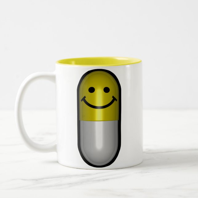 Tasse 2 Couleurs Pilule de Mr.Happy (Gauche)