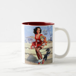 Tasse 2 Couleurs Pin-up vintage