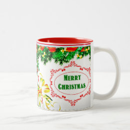 Tasse 2 Couleurs Pine Bough Joyeux Noël