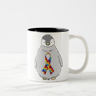 Tasse 2 Couleurs Pingouin 1 d'autisme dans 150