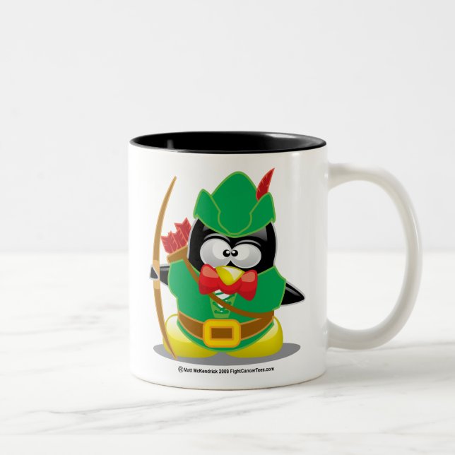 Tasse 2 Couleurs Pingouin de Robin Hood (Droit)