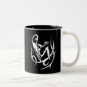 Tasse 2 Couleurs Pingouin de snowboarding