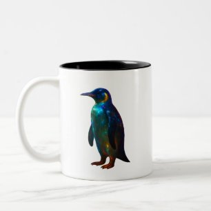 Tasse 2 Couleurs Pingouin en verre coloré