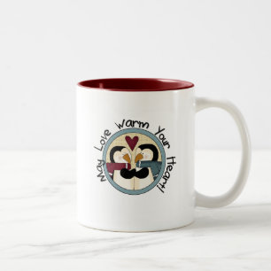 Tasse 2 Couleurs Pingouin Love T-shirts et cadeaux de vacances