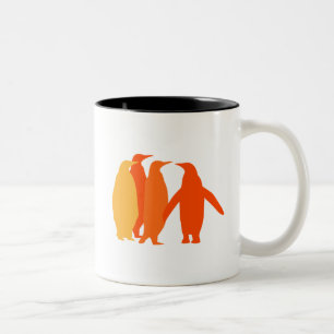 Tasse 2 Couleurs Pingouins orange