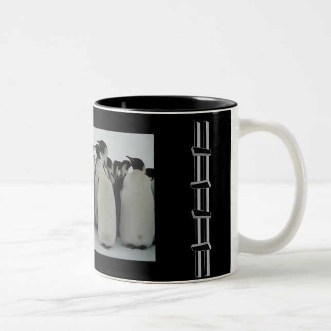 Tasse 2 Couleurs Pingouins sociaux (Droit)