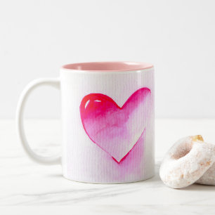 Tasse 2 Couleurs Pink coeur grunge pop amour moi