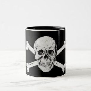 Tasse 2 Couleurs Pirate crâne et os croisés