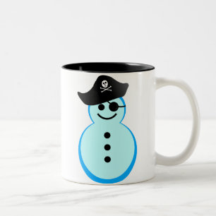 Tasse 2 Couleurs pirate de bonhomme de neige