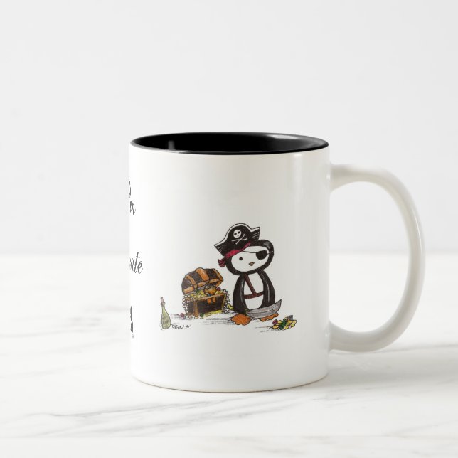 Tasse 2 Couleurs Pirate de stylo (Droit)